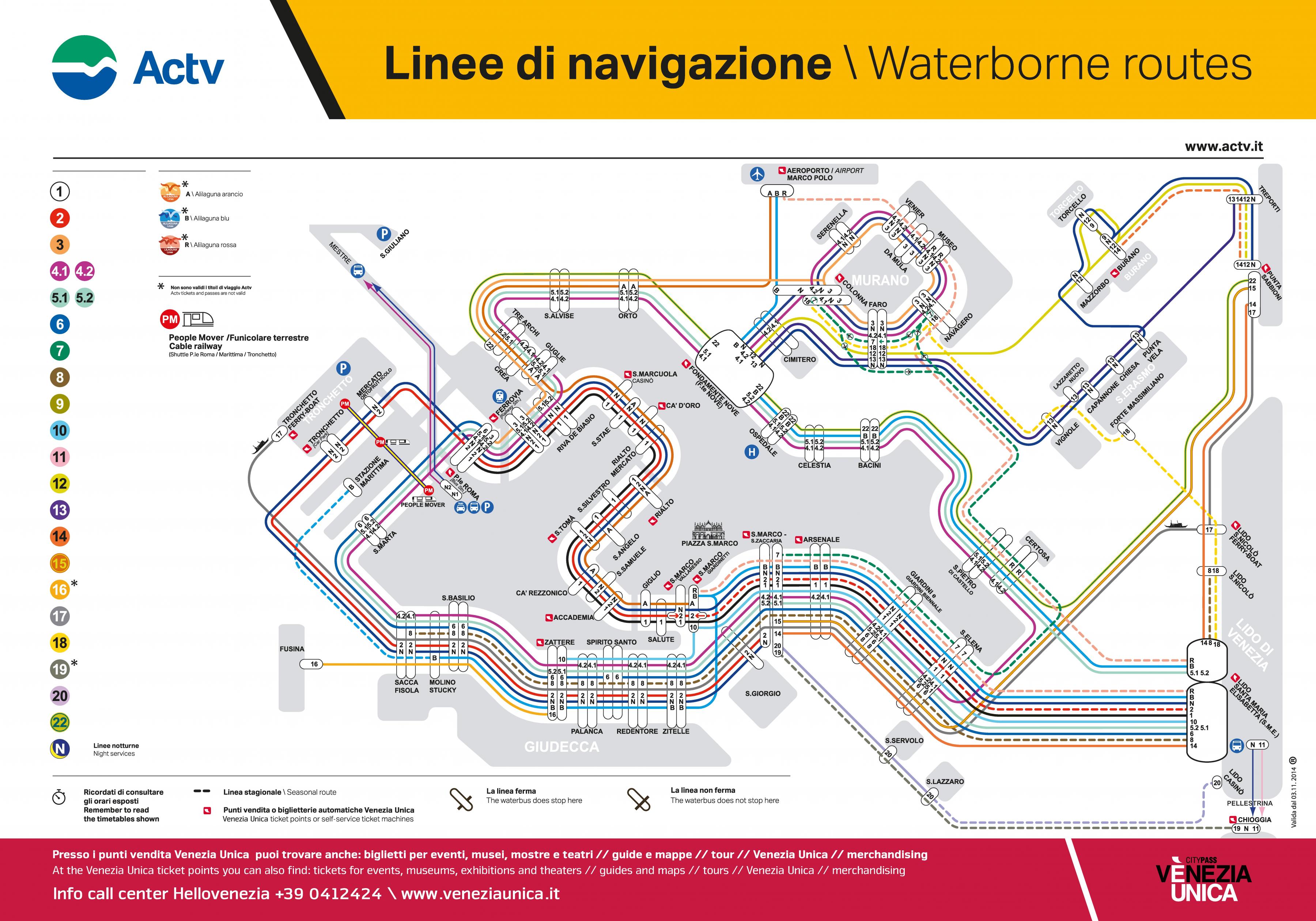 Venecia en vaporetto mapa de ruta Venecia en vaporetto mapa de la