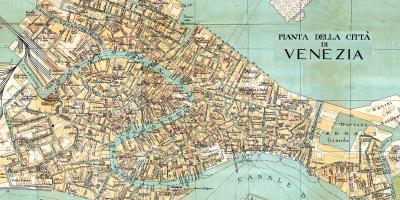 Antiguo mapa de Venecia
