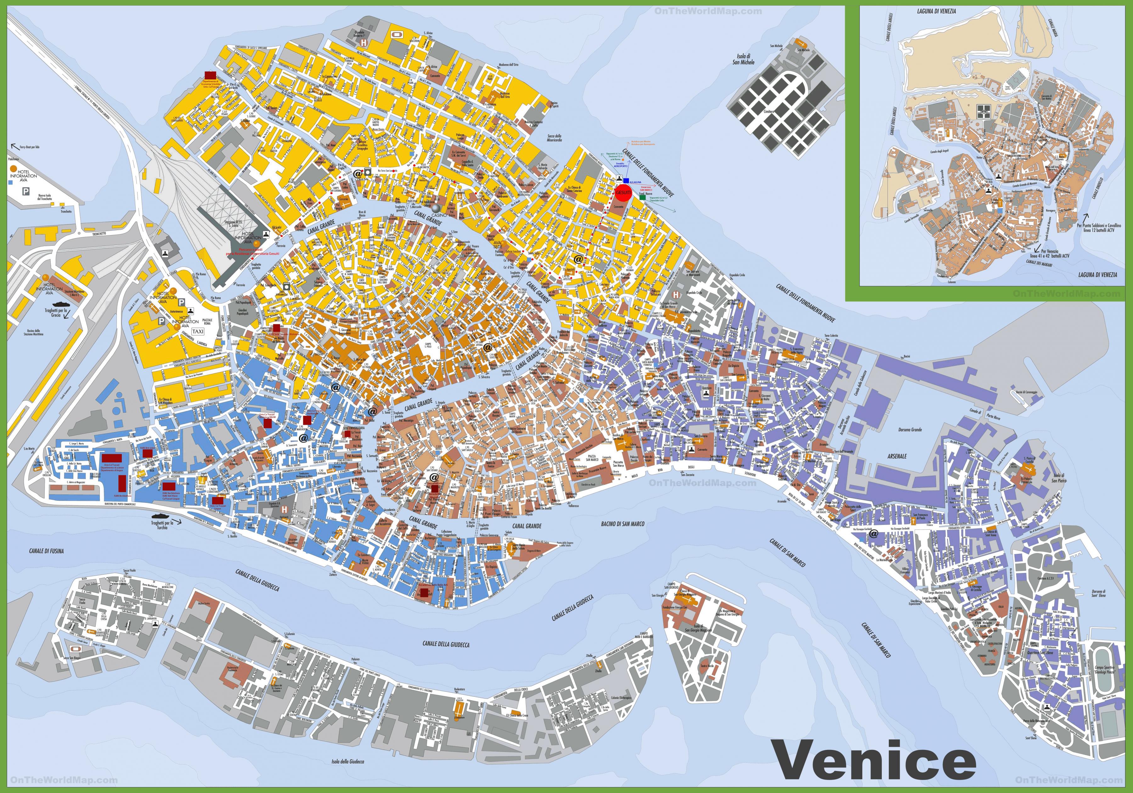 mapa callejero de venecia Callejero De Venecia Mapa Mapa De Callejero De Venecia Italia mapa callejero de venecia