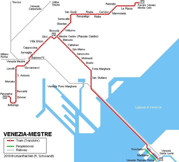 Venezia santa lucia tren de la estación mapa
