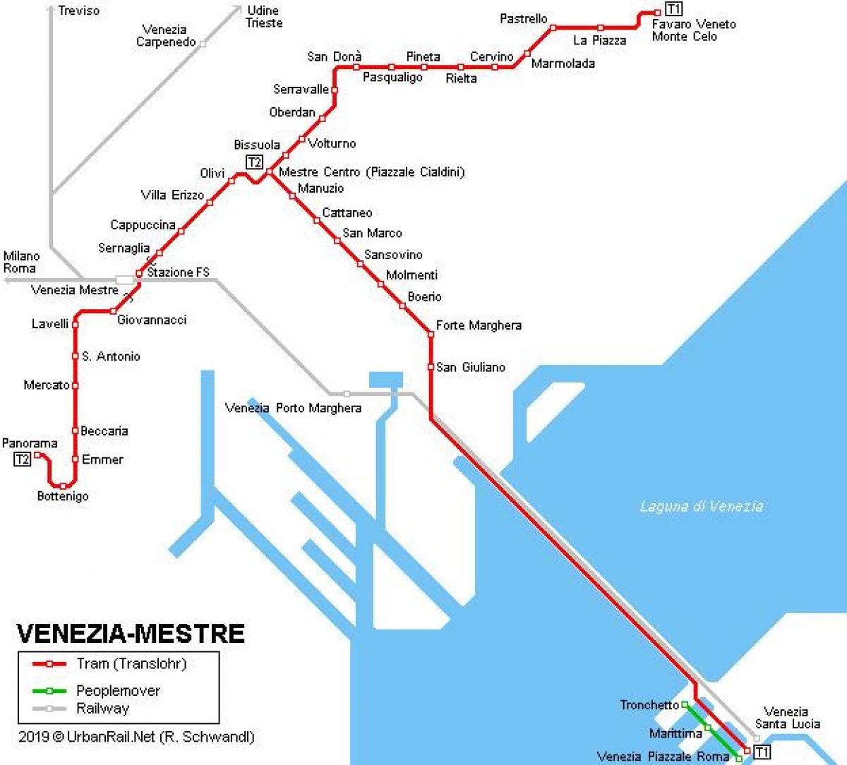 Venezia santa lucia tren de la estación mapa