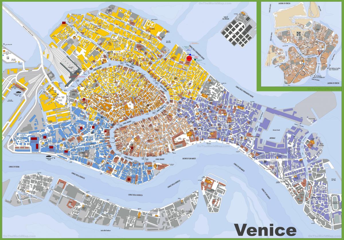 mapa de Venecia, italia área