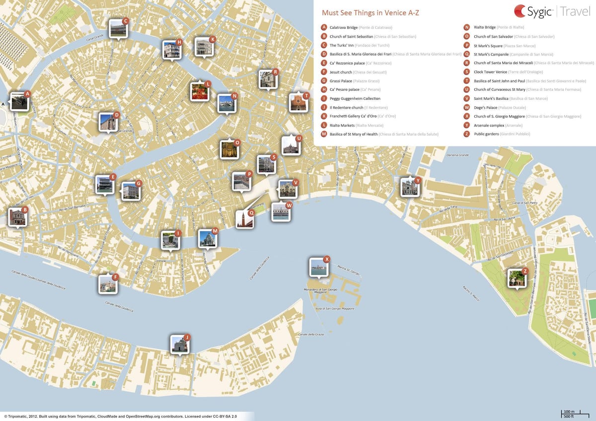 Venezia mapa turístico