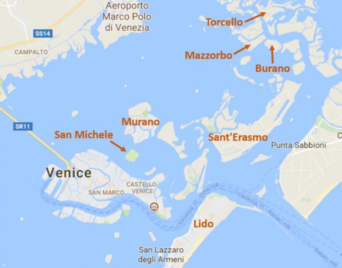 islas de Venecia mapa