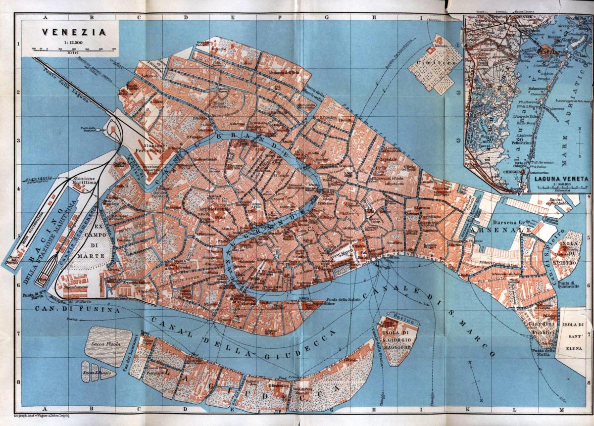 antiguo mapa de Venecia