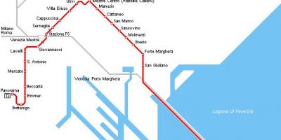Estación de trenes de venecia mapa