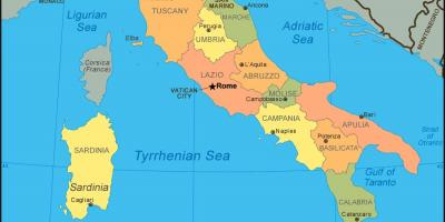 Mapa de italia que muestra Venecia