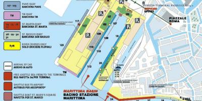 Mapa de Venecia, en la terminal de cruceros